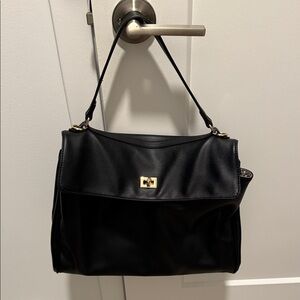 Top handle vegan leather bag